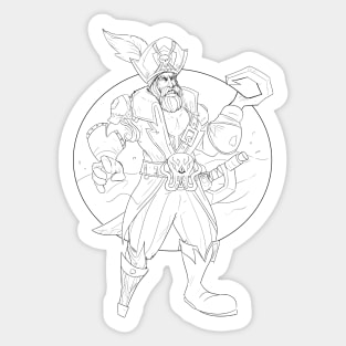 Salty Pirate Captain Sticker